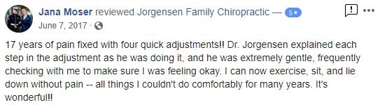 Jorgensen Family Chiropractic Patient Testimonial