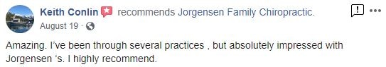 Jorgensen Family Chiropractic Patient Testimonial